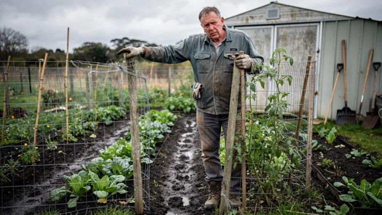 Grillage soudé à 4€/ml décevant pour clôturer un potager, avec jardinier frustré