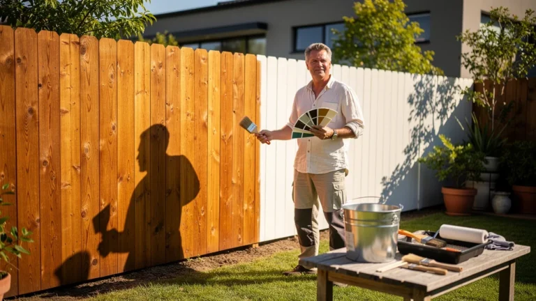 Lasure ou peinture pour une clôture bois exposée plein sud, comparaison en extérieur sous fort soleil