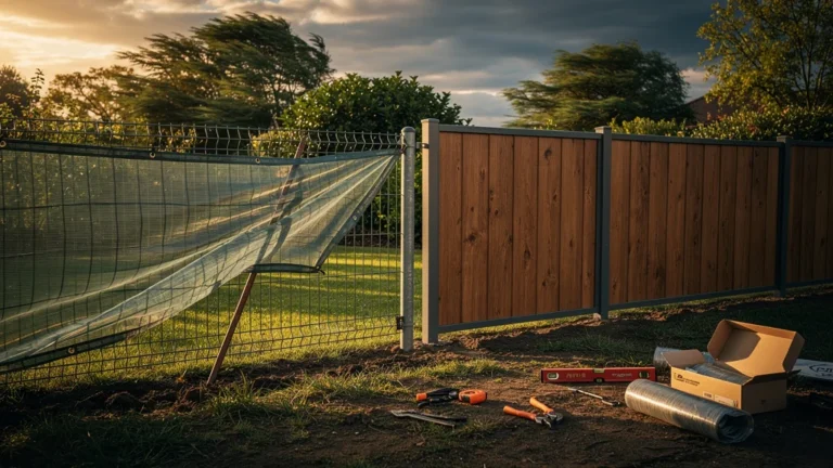 Comparaison fence grillage souple vs panneau rigide en zone venteuse, guide choix clôture adaptée